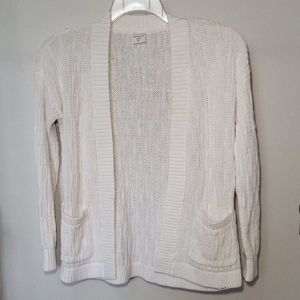 Abercrombie Kids Cream Knit Cardigan